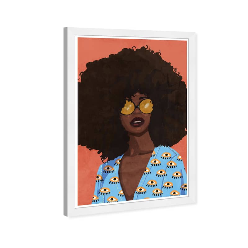 Wynwood Studio Prints Fashion and Glam Her Own Vibe Orange and Pumpkin Tropical Wall Art Canvas Print