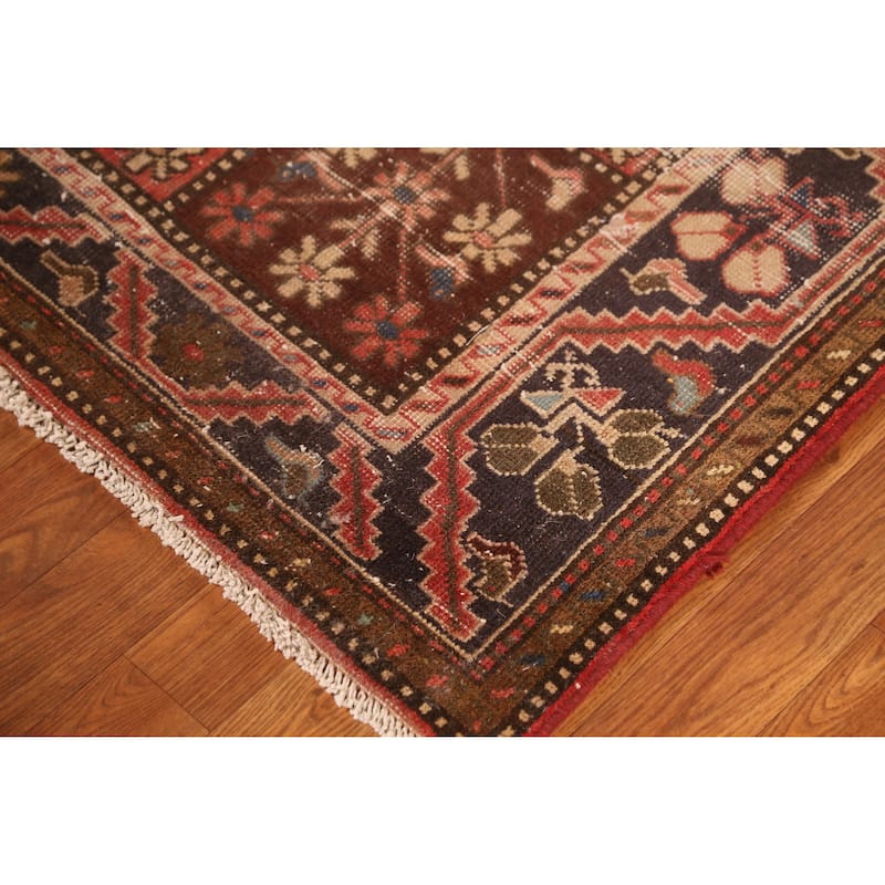 Hand Knotted Oriental 100% Wool Carpet Traditional Geometric Multi-Colored Bakhtiari Area Rug - 10' 2'' X 4' 11''