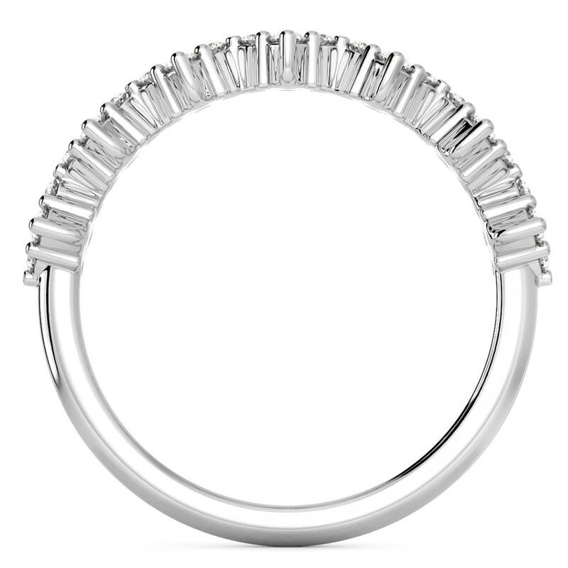 1/2Ct TW Round Diamond Wedding Ring Gold Stackable Band Lab Grown