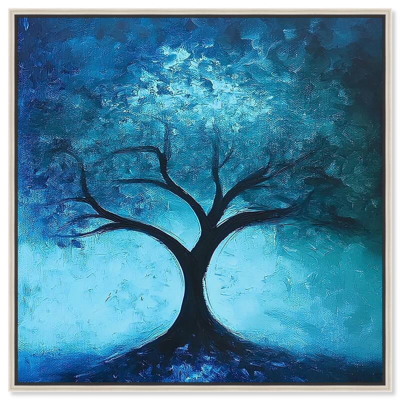 Tree of Opposites III Canvas by Art Remedy - Silver - 24" x 24"