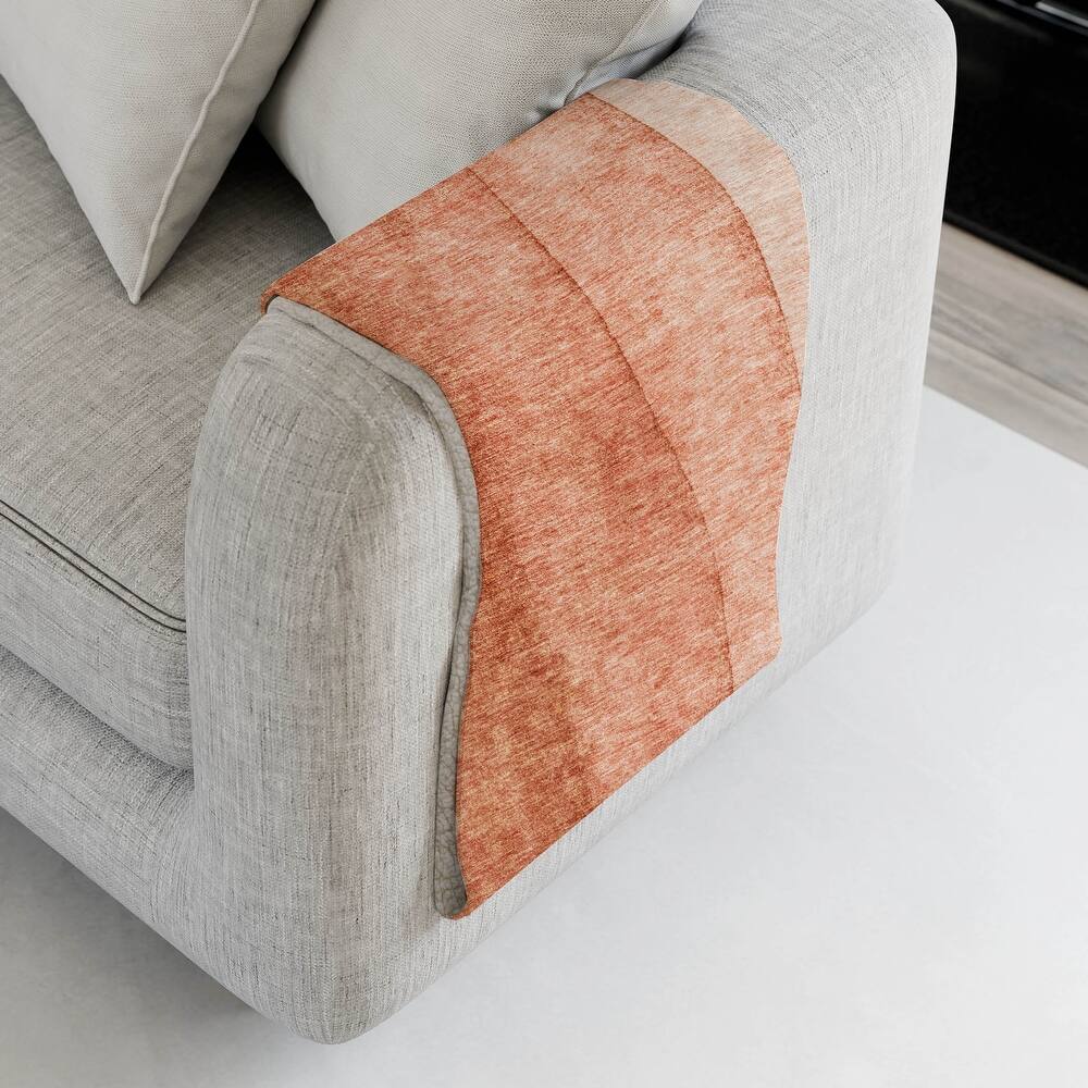 Premium Machine Washable Contemporary Ombre Sherpa Throw Blanket