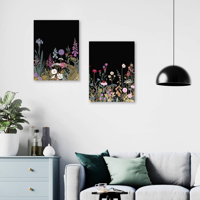 Simple Wildflowers I & II by Belle Maison Canvas Art Prints