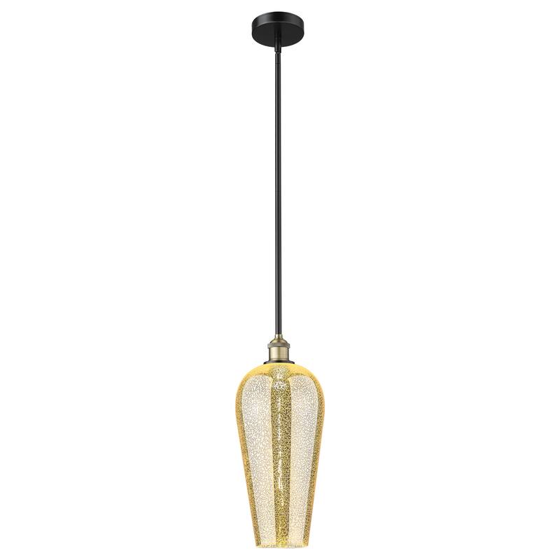 Innovations Lighting Endless Possibilities Edison - Chelsea - 1 Light 8" Stem Hung Mini Pendant - Mercury/Black Antique Brass