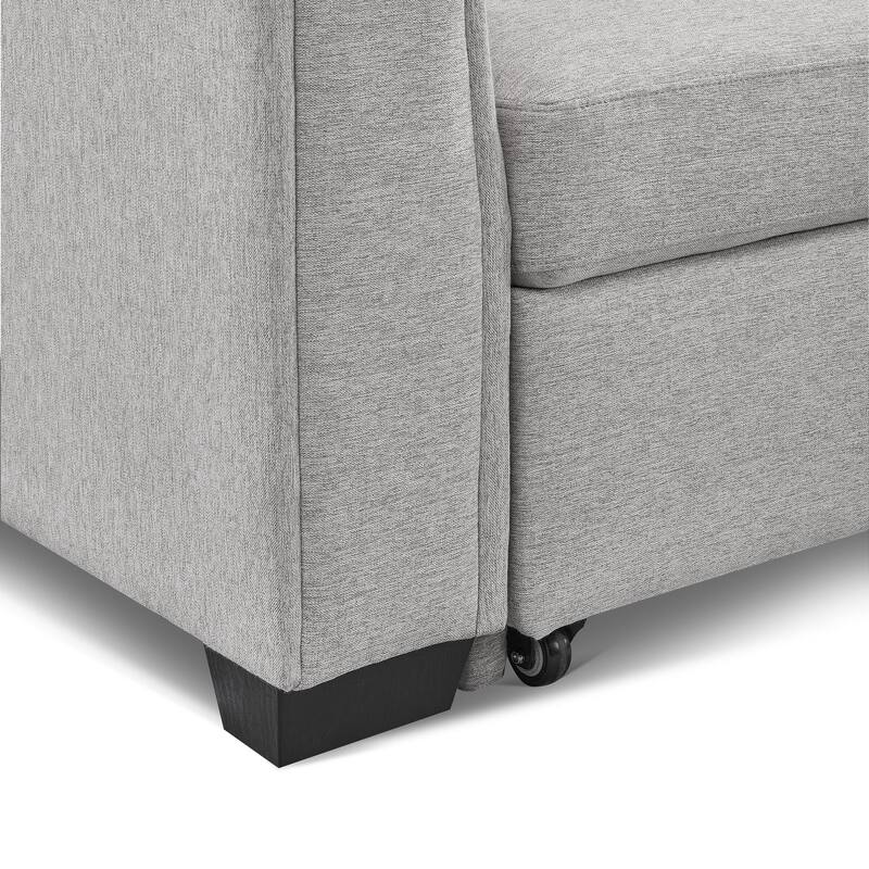 Tufted Sectional Chaise Sofa Sleeper with Storage