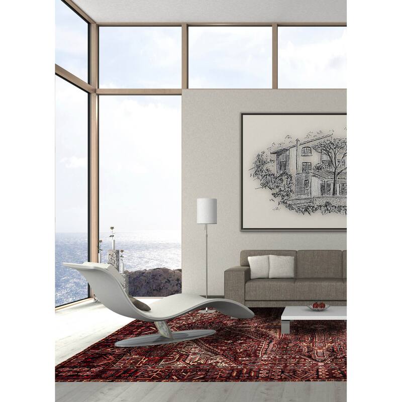 ECARPETGALLERY Hand-knotted Sarabi Red Wool Rug - 9'11 x 12'7