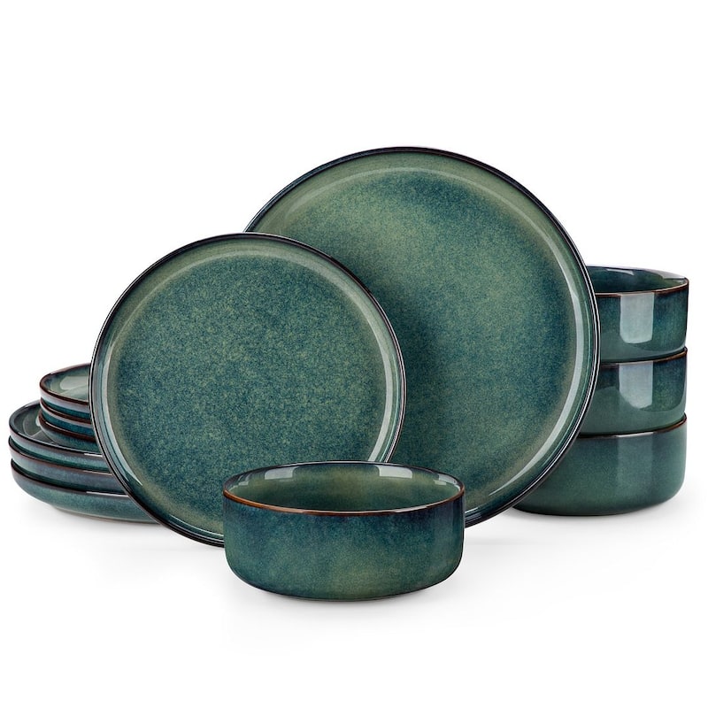 vancasso Starry 12-Piece Glossy Elegance Glaze Stoneware Dinnerware Set
