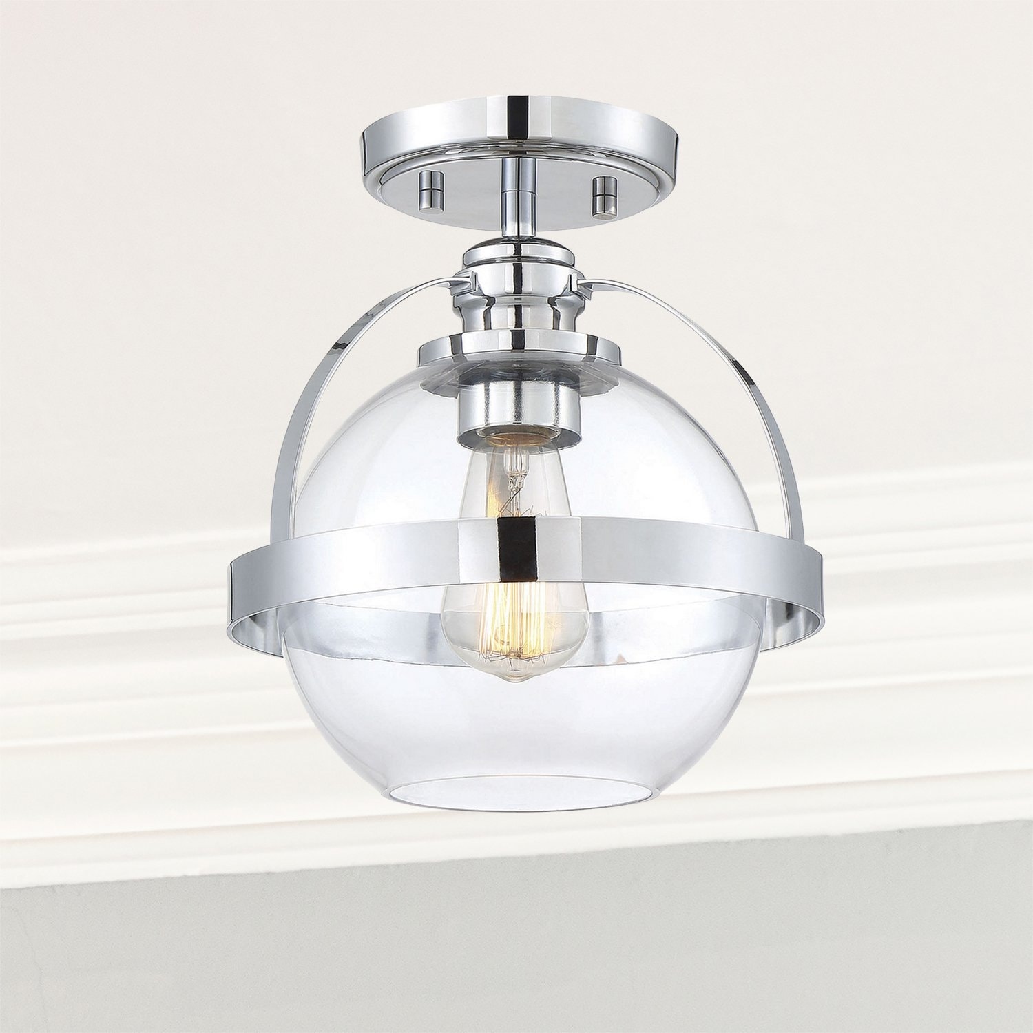 1 light semi flush mount clearance