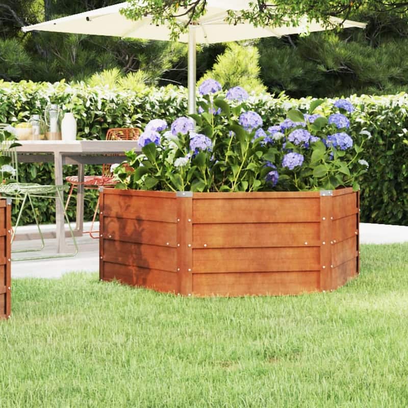vidaXL Garden Raised Bed Rusty Corten steel Large Garden Raised Bed - 50.8 x 50.8 x 17.7