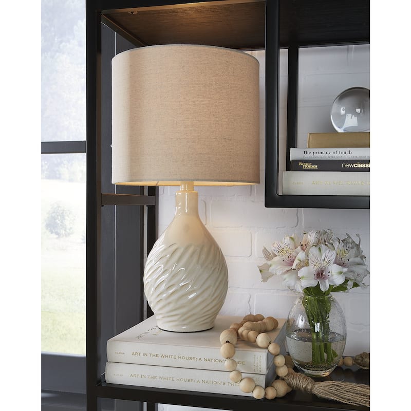 Signature Design by Ashley Garinton Table Lamp - Cream