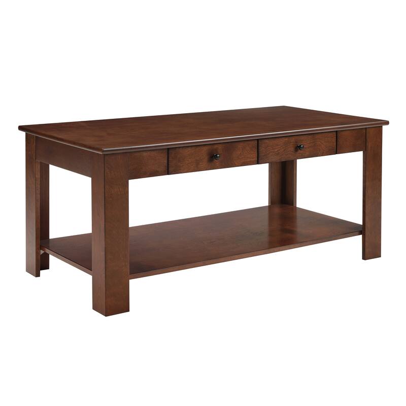 Convenience Concepts Designs2Go 2 Drawer Baja Coffee Table with Shelf - Espresso