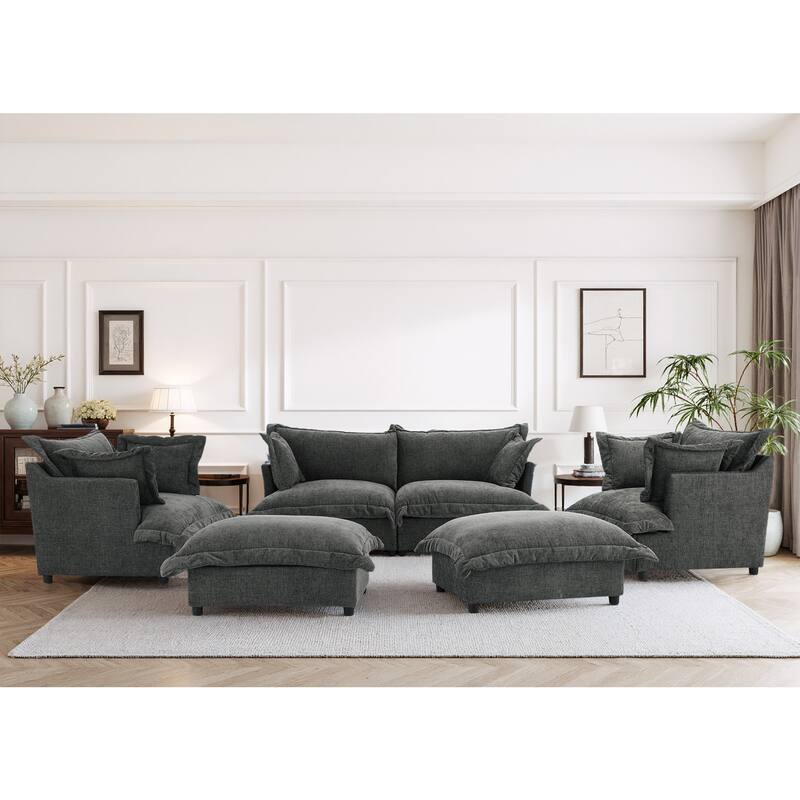Cloud Chenille Upholstered Modular Sectional Sofa