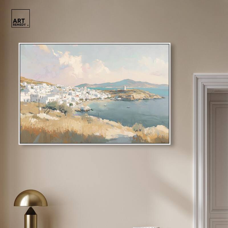 Sunrise Greece Canvas by Art Remedy