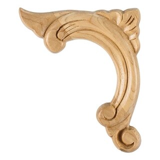 Hardware Resources Left Onlay with Acanthus Styling, 4-1/2"H x 3-3/4"W