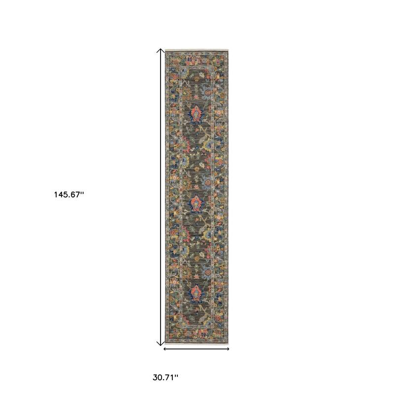 HomeRoots Oriental Traditional Rectangle Area Rug