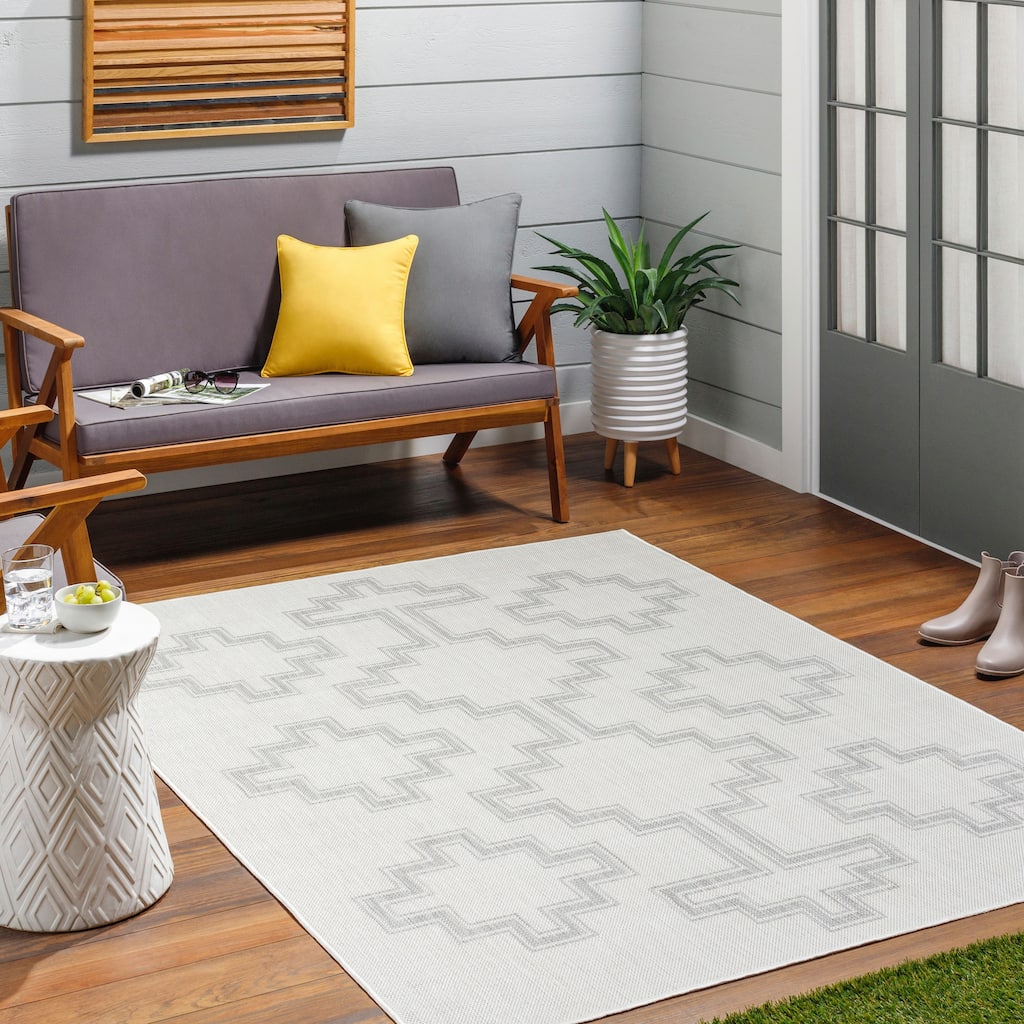 Livabliss Long Beach Outdoor Safe Casual Boho Area Rug