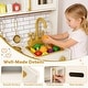 preview thumbnail 6 of 6, Costway Kids Play Kitchen with Stoves, Light, Sound, Faucet, Sink, Ice - See Details