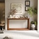 preview thumbnail 3 of 11, GDFStudio - 60-Inch Veneer Modern Wooden Console Table with Distressed Finish and Open Storage