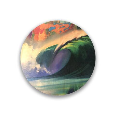 Crush by Colossal Images 23x23inches Surf Art Direct Print on Wood