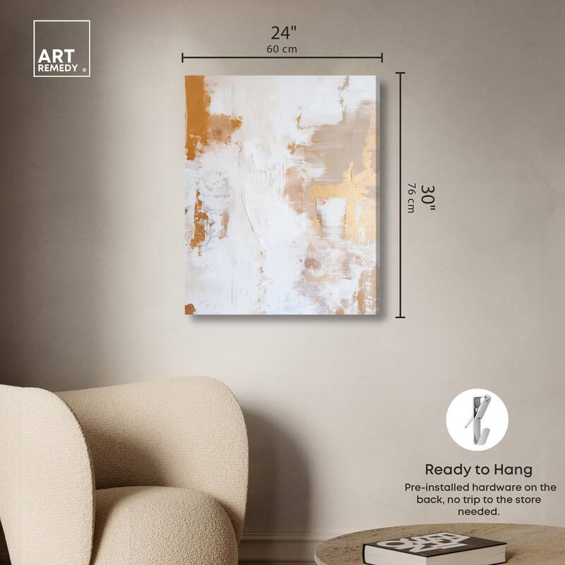 Golden Bronze Ripple I Canvas by Art Remedy, Gallery Wrapped