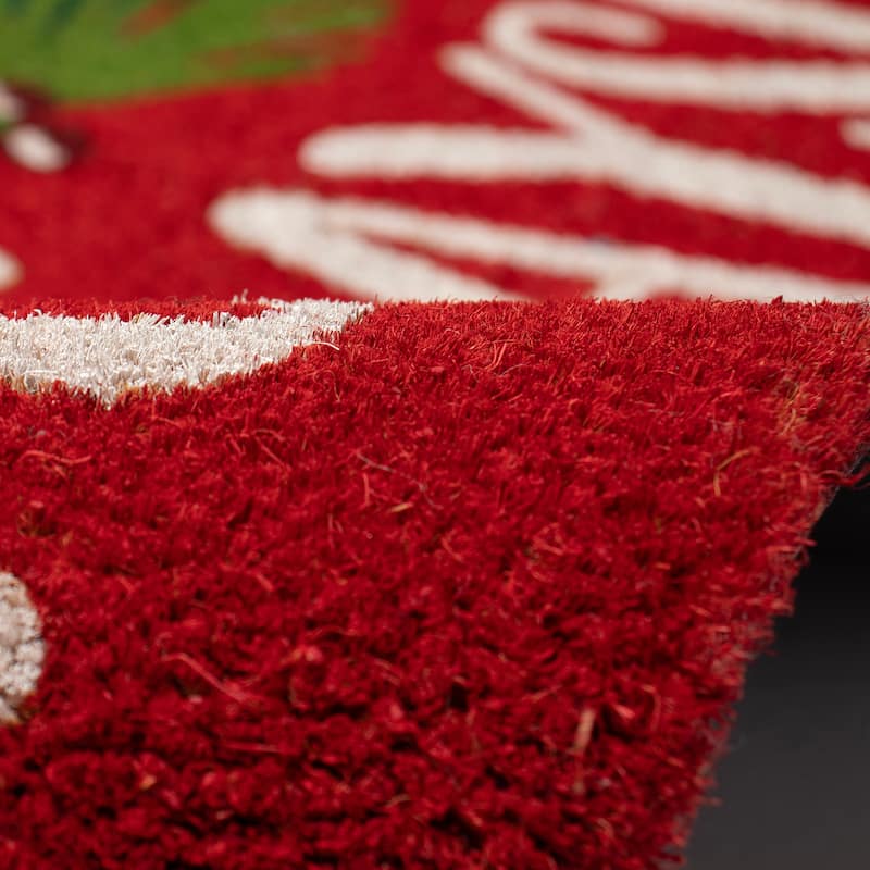 Liora Manne Natura Happy Holidays Holly Outdoor Mat