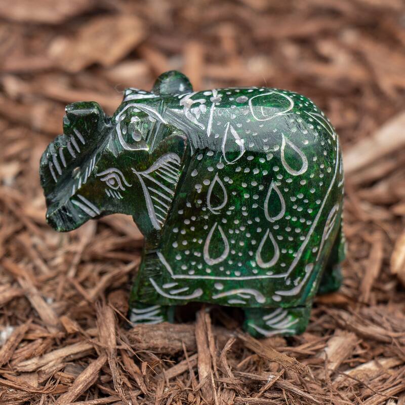 Handmade Elephant Soapstone Incense Holder with Stick Incense