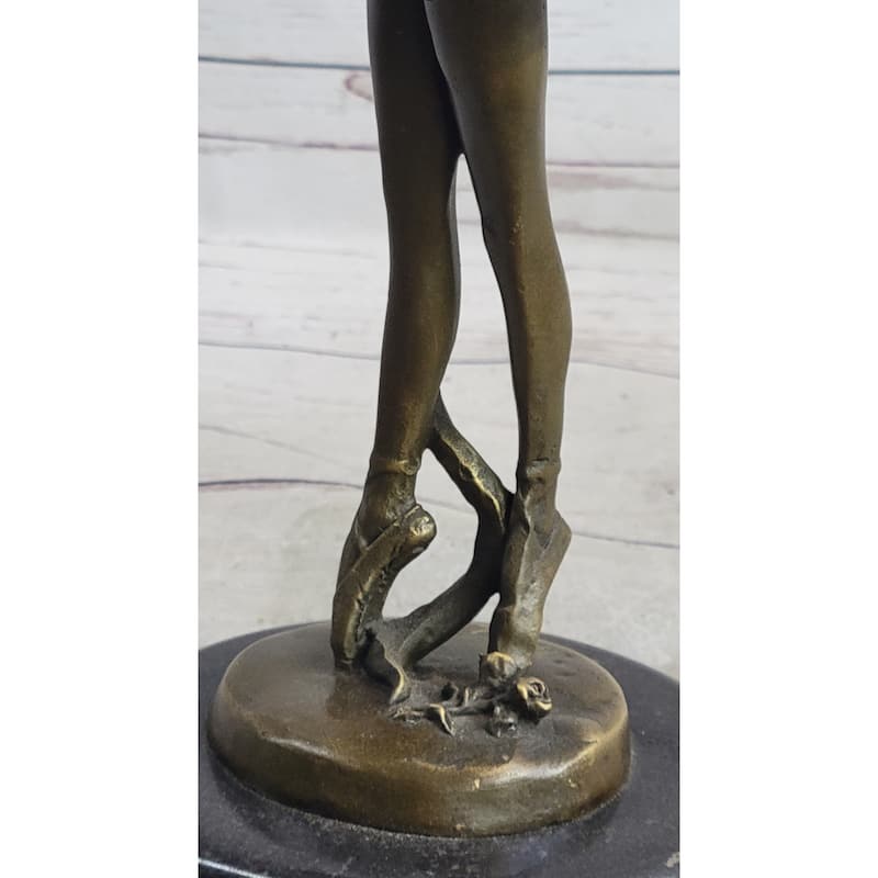 Ballerina Ballet Dancer Fifth 5Th Position Bronze Sculpture Statue Figure Art Decor Marble Base