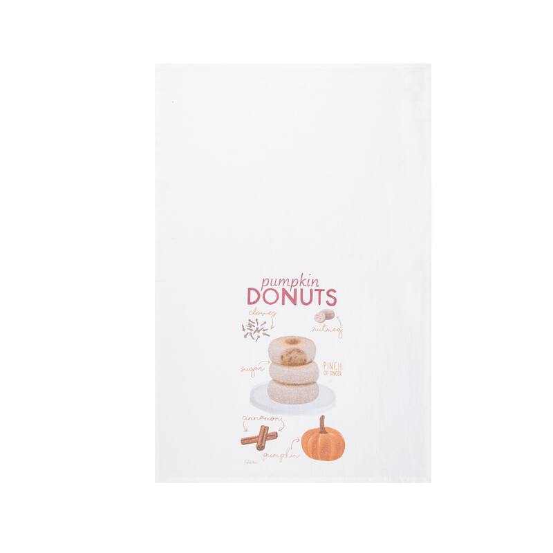 Pumpkin Pie Donut & Latte Towel S/3
