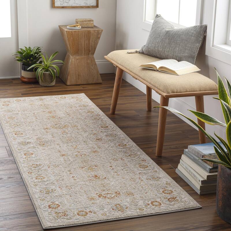 Livabliss Avant Garde Traditional Area Rug - 2' 7" x 10' - Light Grey - Runner