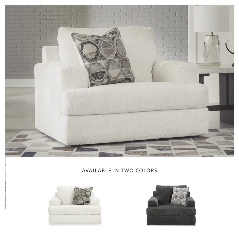 Signature Design by Ashley Karinne Linen Oversized Chair - 51" W x 41" D x 39" H