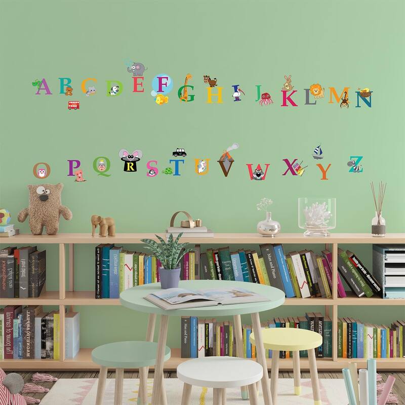 Walplus Kids Learning Alphabets Wall Sticker Nursery Decor Art Decal