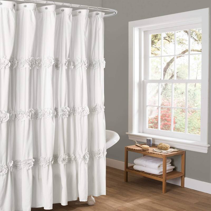 Laurel Black Shower Curtain, Solid Shower Curtains, 72 X 72
