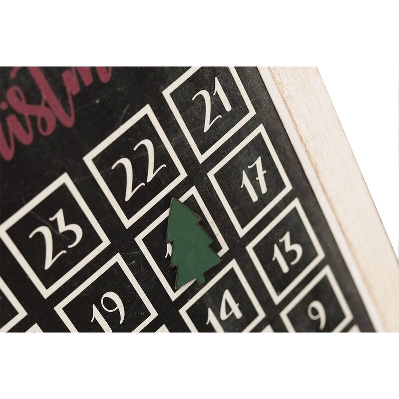 Christmas Countdown Wood Calendar with Easel