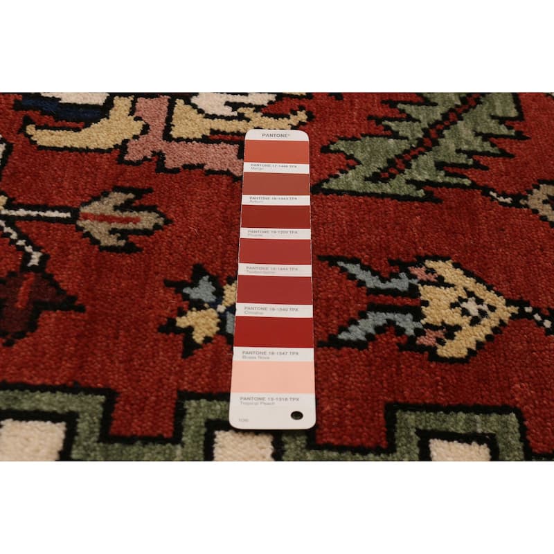 ECARPETGALLERY Hand-knotted Serapi Heritage Dark Copper Wool Rug - 9'9 x 14'0
