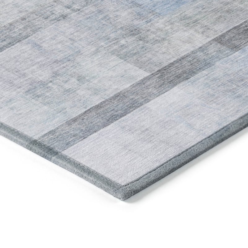 Machine Washable Indoor/ Outdoor Modern Abstract Chantille Rug
