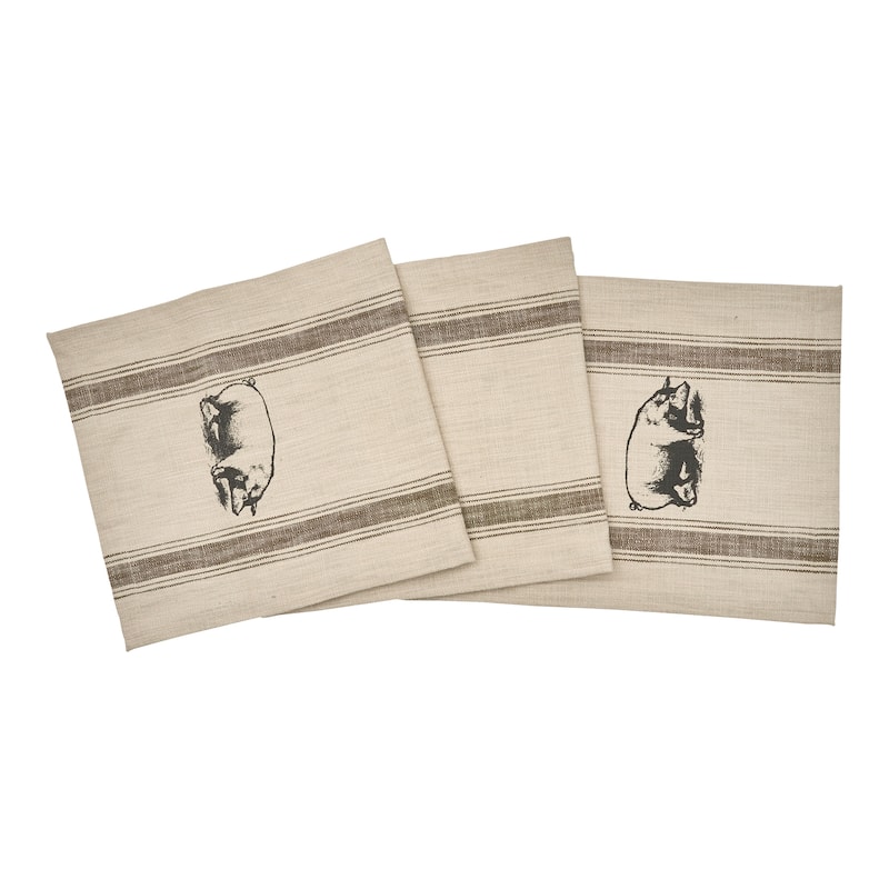 13" x 72" Pig Feed Sack Table Runner - 13" x 72"