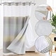 preview thumbnail 63 of 111, No Hook Waffle Weave Shower Curtain with Snap-in Liner