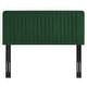 preview thumbnail 4 of 28, Milenna Channel Tufted Performance Velvet King/California King Headboard