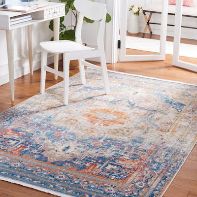 SAFAVIEH Vintage Persian Hildegard Oriental Distressed Rug - Blue/Multi - 5' x 7' 6"