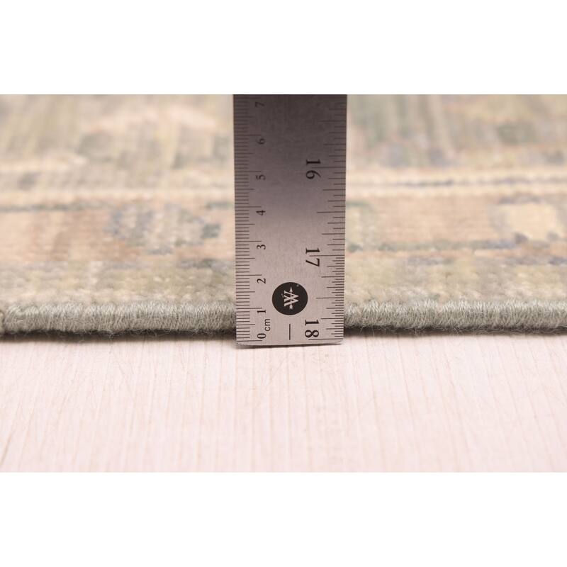 ECARPETGALLERY Hand-knotted Modern Oushak Light Green, Sage Wool Rug - 8'0 x 10'3