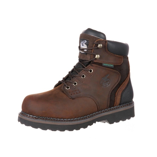 Georgia Boot Work Mens 6" Brookville Waterproof Dark Brown