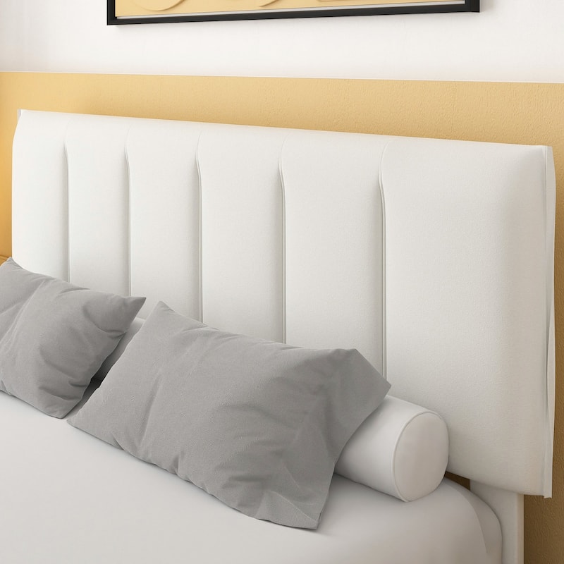 Javlergo Bed Frame with Storage Drawers, Upholstered Platform Bed Frame with Adjustable Headboard