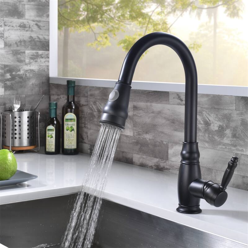 Single Handle Kitchen Sink Faucet with Pull Down Sprayer Brass Pull Out Kitchen Basin Vanity Faucets with Sprayer