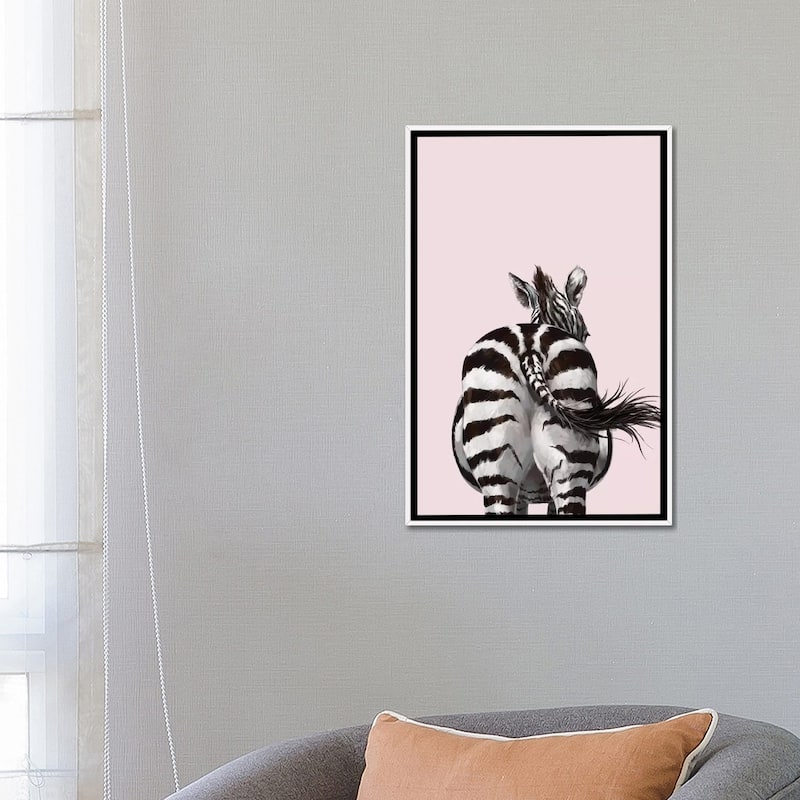 iCanvas "Zebra Butt" by Big Nose Work Framed Canvas Print