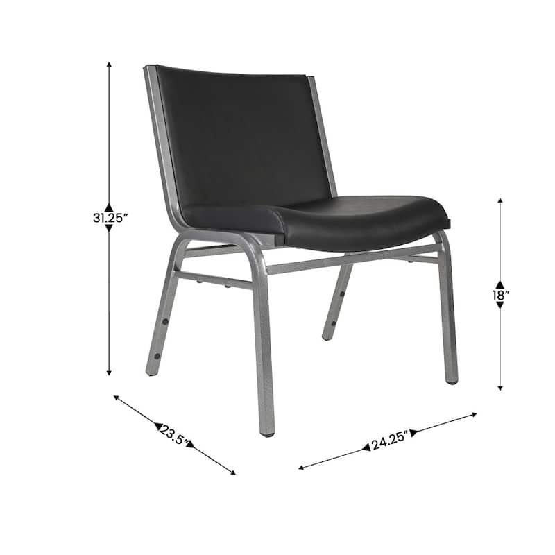 Big & Tall 1000 lb. Rated Fabric Stack Chair - 23.5"D x 24.25"W x 31.25"H