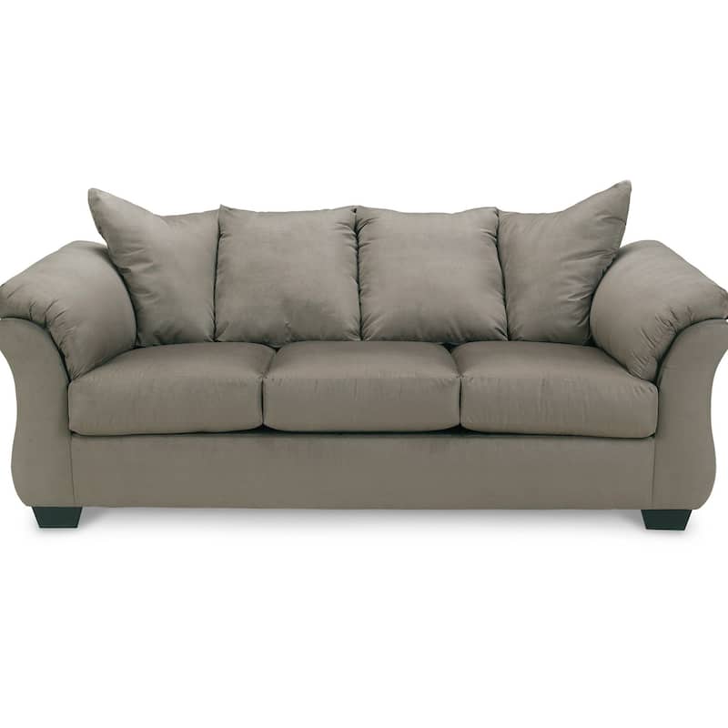 Dari Sofa, Cobblestone Gray Polyester, Foam Pillow Top Arms, 89 Inch