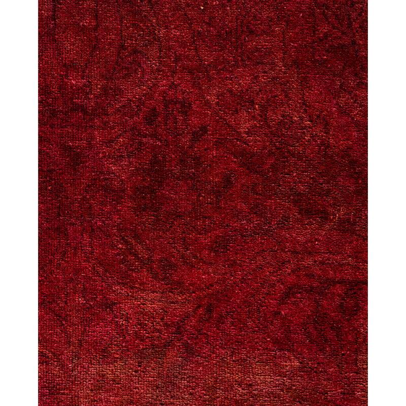 Overdyed One-of-a-Kind Hand-Knotted Area Rug - Red - 5' 0" x 7' 1"
