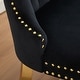 preview thumbnail 12 of 72, Velvet Double Dining Loveseat Bench, 2-Seat Tufted Bench w/Handmade Buttons, Wing Back, Gold-Plated Steel Legs, Single Pack