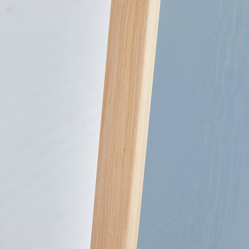 Roomfitters Full-Length Mirror with Black Solid Wood Frame, 71"x31.4" Floor Standing or Wall-Mounted Dressing Mirror