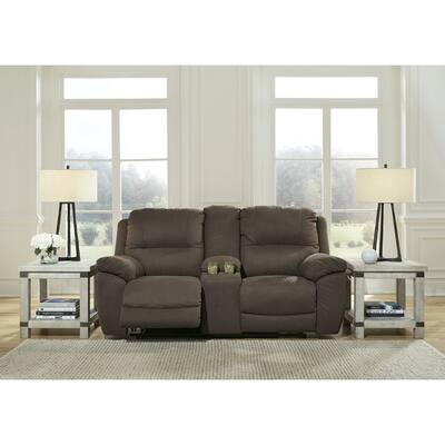 Ashley Furniture Next-Gen Gaucho Espresso Double Reclining Power Loveseat with Console - 80"W x 41"D x 43"H