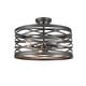 preview thumbnail 4 of 6, 3 Light Metal Semi-Flush Ceiling Mount in Multiple Finishes